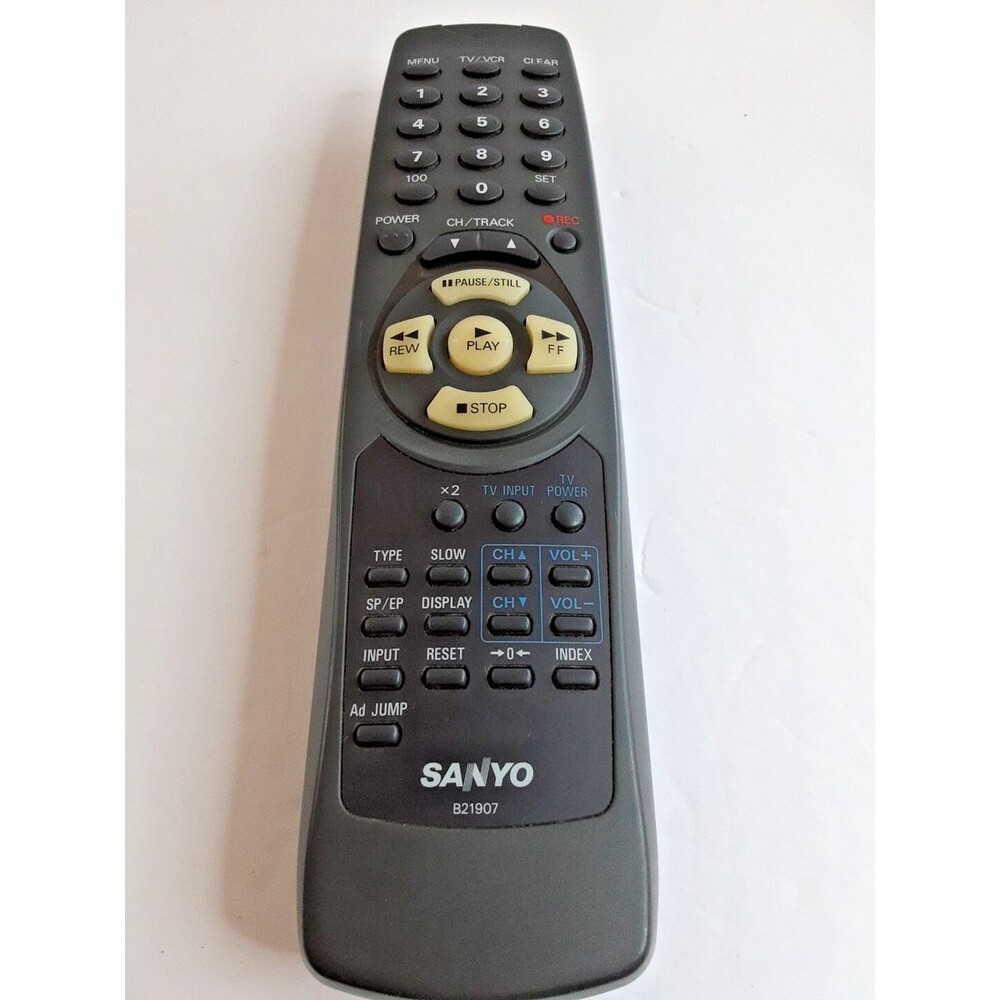 Sanyo B21907 Wireless Tv Remote Control Black For Sanyo Tvs Model B21907 Tested